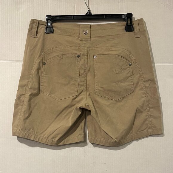 Kuhl Women's 6 Cotton/Nylon Tan Mid-Rise‎ Hiking Outdoor Shorts - Picture 4 of 5